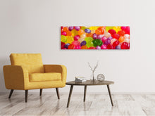 Laden Sie das Bild in den Galerie-Viewer, Leinwandbild Panorama Bunte Bonbons