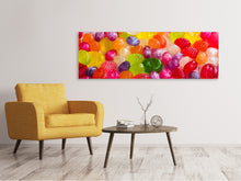 Laden Sie das Bild in den Galerie-Viewer, Leinwandbild Panorama Bunte Bonbons