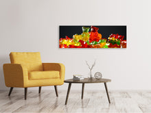 Laden Sie das Bild in den Galerie-Viewer, Leinwandbild Panorama Bunte Gummibärchen