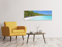 Laden Sie das Bild in den Galerie-Viewer, Leinwandbild Panorama Strand Spaziergang