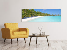 Laden Sie das Bild in den Galerie-Viewer, Leinwandbild Panorama Strand Spaziergang