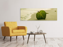 Laden Sie das Bild in den Galerie-Viewer, Leinwandbild Panorama Strand-Blatt