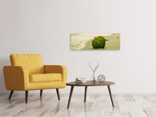 Laden Sie das Bild in den Galerie-Viewer, Leinwandbild Panorama Strand-Blatt