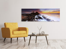 Laden Sie das Bild in den Galerie-Viewer, Leinwandbild Panorama Naturgewalt Wasser
