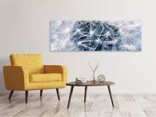 Laden Sie das Bild in den Galerie-Viewer, Leinwandbild Panorama Reifer Löwenzahn Close up