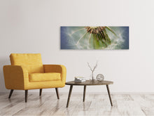 Laden Sie das Bild in den Galerie-Viewer, Leinwandbild Panorama Löwenzahn Close up