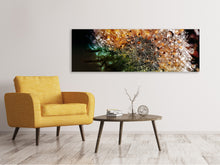 Laden Sie das Bild in den Galerie-Viewer, Leinwandbild Panorama Pusteblume im Morgentau