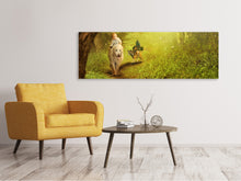 Laden Sie das Bild in den Galerie-Viewer, Leinwandbild Panorama Wald Ausflug