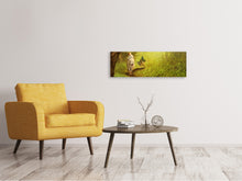 Laden Sie das Bild in den Galerie-Viewer, Leinwandbild Panorama Wald Ausflug