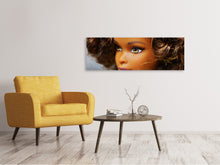 Laden Sie das Bild in den Galerie-Viewer, Leinwandbild Panorama Puppengesicht