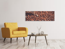 Laden Sie das Bild in den Galerie-Viewer, Leinwandbild Panorama Viele Kaffeebohnen