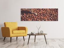 Laden Sie das Bild in den Galerie-Viewer, Leinwandbild Panorama Viele Kaffeebohnen