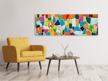 Laden Sie das Bild in den Galerie-Viewer, Leinwandbild Panorama Mosaik Steine