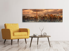 Laden Sie das Bild in den Galerie-Viewer, Leinwandbild Panorama Toronto in der Abenddämmerung