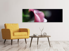 Laden Sie das Bild in den Galerie-Viewer, Leinwandbild Panorama Calla in lila