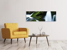 Laden Sie das Bild in den Galerie-Viewer, Leinwandbild Panorama Wilder Wasserfall