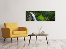 Laden Sie das Bild in den Galerie-Viewer, Leinwandbild Panorama Ausblick Wasserfall