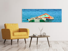 Laden Sie das Bild in den Galerie-Viewer, Leinwandbild Panorama Ein Fischerboot