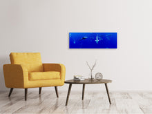 Laden Sie das Bild in den Galerie-Viewer, Leinwandbild Panorama Im Haifischbecken