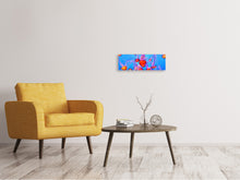 Laden Sie das Bild in den Galerie-Viewer, Leinwandbild Panorama Bunte Quallen