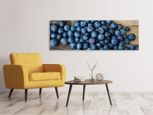 Laden Sie das Bild in den Galerie-Viewer, Leinwandbild Panorama Frische Heidelbeeren