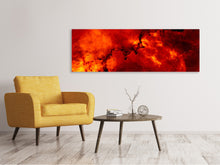 Laden Sie das Bild in den Galerie-Viewer, Leinwandbild Panorama Roter Sternenhimmel