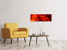 Laden Sie das Bild in den Galerie-Viewer, Leinwandbild Panorama Roter Sternenhimmel
