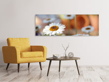 Laden Sie das Bild in den Galerie-Viewer, Leinwandbild Panorama Margeriten XL