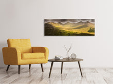 Laden Sie das Bild in den Galerie-Viewer, Leinwandbild Panorama Mystische Bergwelt