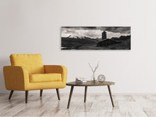Laden Sie das Bild in den Galerie-Viewer, Leinwandbild Panorama Kleine Kirche im Gebirge