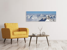 Laden Sie das Bild in den Galerie-Viewer, Leinwandbild Panorama Fantastischer Ausblick auf die Gipfel