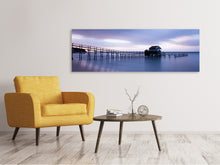 Laden Sie das Bild in den Galerie-Viewer, Leinwandbild Panorama Ein Haus am Wasser