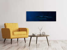Laden Sie das Bild in den Galerie-Viewer, Leinwandbild Panorama Gefährlicher Hai