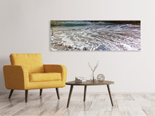 Laden Sie das Bild in den Galerie-Viewer, Leinwandbild Panorama Schaumkronen