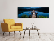 Laden Sie das Bild in den Galerie-Viewer, Leinwandbild Panorama Eine Nacht bei Vollmond