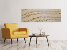 Laden Sie das Bild in den Galerie-Viewer, Leinwandbild Panorama Die Musiknoten