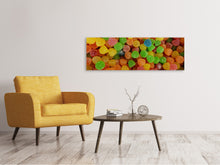 Laden Sie das Bild in den Galerie-Viewer, Leinwandbild Panorama Bunte Fruchtgummis