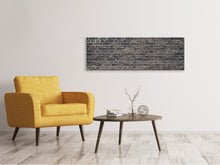 Laden Sie das Bild in den Galerie-Viewer, Leinwandbild Panorama Dunkle Klinker Steine