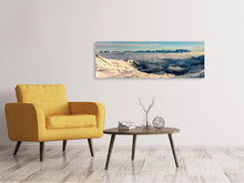 Laden Sie das Bild in den Galerie-Viewer, Leinwandbild Panorama Über den Wolken im Schnee
