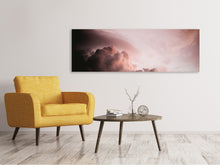 Laden Sie das Bild in den Galerie-Viewer, Leinwandbild Panorama Rosa Wolken