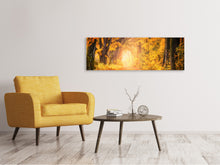 Laden Sie das Bild in den Galerie-Viewer, Leinwandbild Panorama Farben prächtiger Wald
