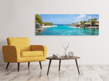 Laden Sie das Bild in den Galerie-Viewer, Leinwandbild Panorama Leben in einer Lagune