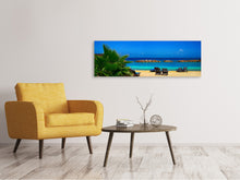 Laden Sie das Bild in den Galerie-Viewer, Leinwandbild Panorama Strand Liebe
