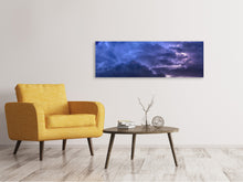 Laden Sie das Bild in den Galerie-Viewer, Leinwandbild Panorama Blitze im Himmel