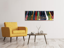 Laden Sie das Bild in den Galerie-Viewer, Leinwandbild Panorama Buntes Klavier