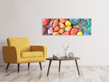 Laden Sie das Bild in den Galerie-Viewer, Leinwandbild Panorama Bunte Steine