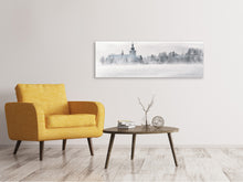 Laden Sie das Bild in den Galerie-Viewer, Leinwandbild Panorama Gmunden Schloss Ort