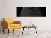 Laden Sie das Bild in den Galerie-Viewer, Leinwandbild Panorama Gitarre ganz in schwarz