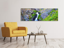 Laden Sie das Bild in den Galerie-Viewer, Leinwandbild Panorama Bergfluss