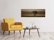 Laden Sie das Bild in den Galerie-Viewer, Leinwandbild Panorama Elefant alleine in der Steppe